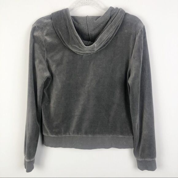 JUICY COUTURE | Velour Zip Up Jacket Gray Y2K Lg - Picture 11 of 12